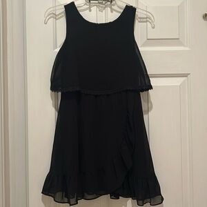 Girls Sleeveless Black Dress, Size 10